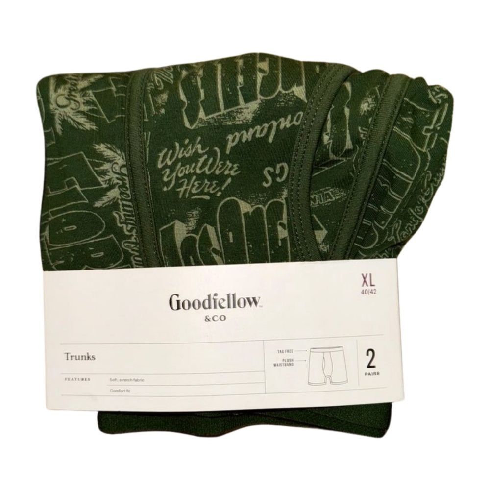 Goodfellow & Co Men’s Graphic Trunks Boxer Briefs XL 2 Pack NWT